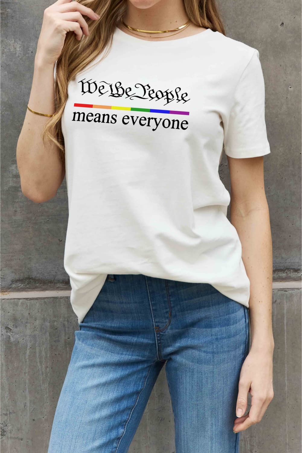 We The People Graphic Cotton Tee