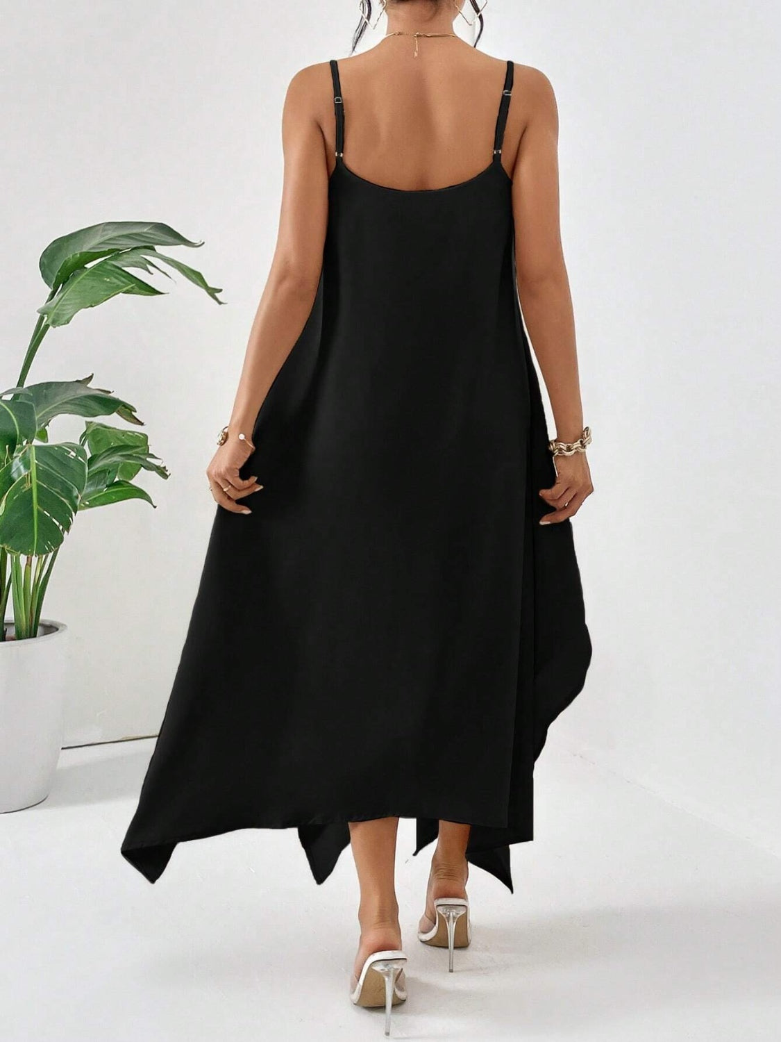 Draped Midi Cami Dress