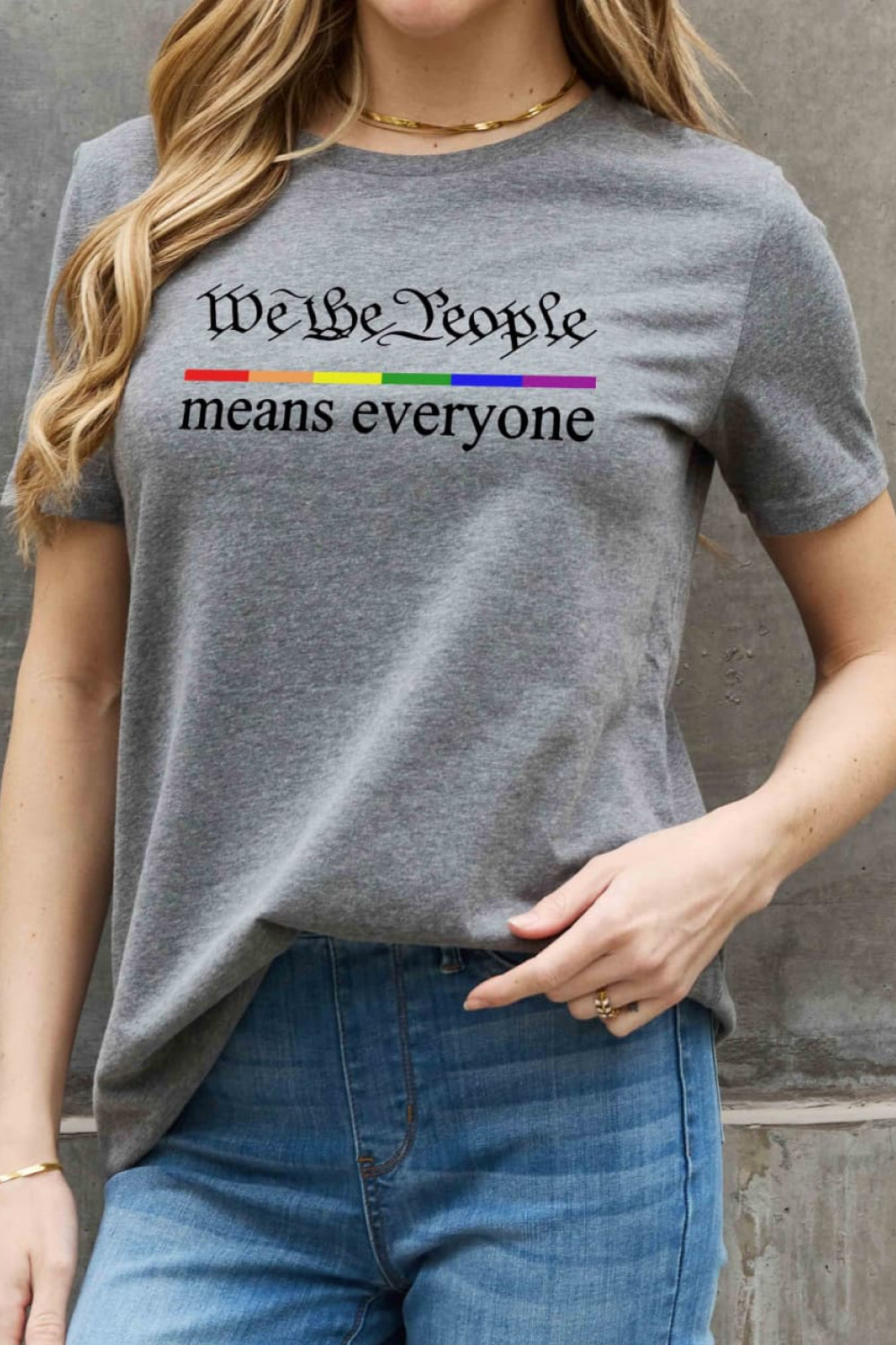 We The People Graphic Cotton Tee