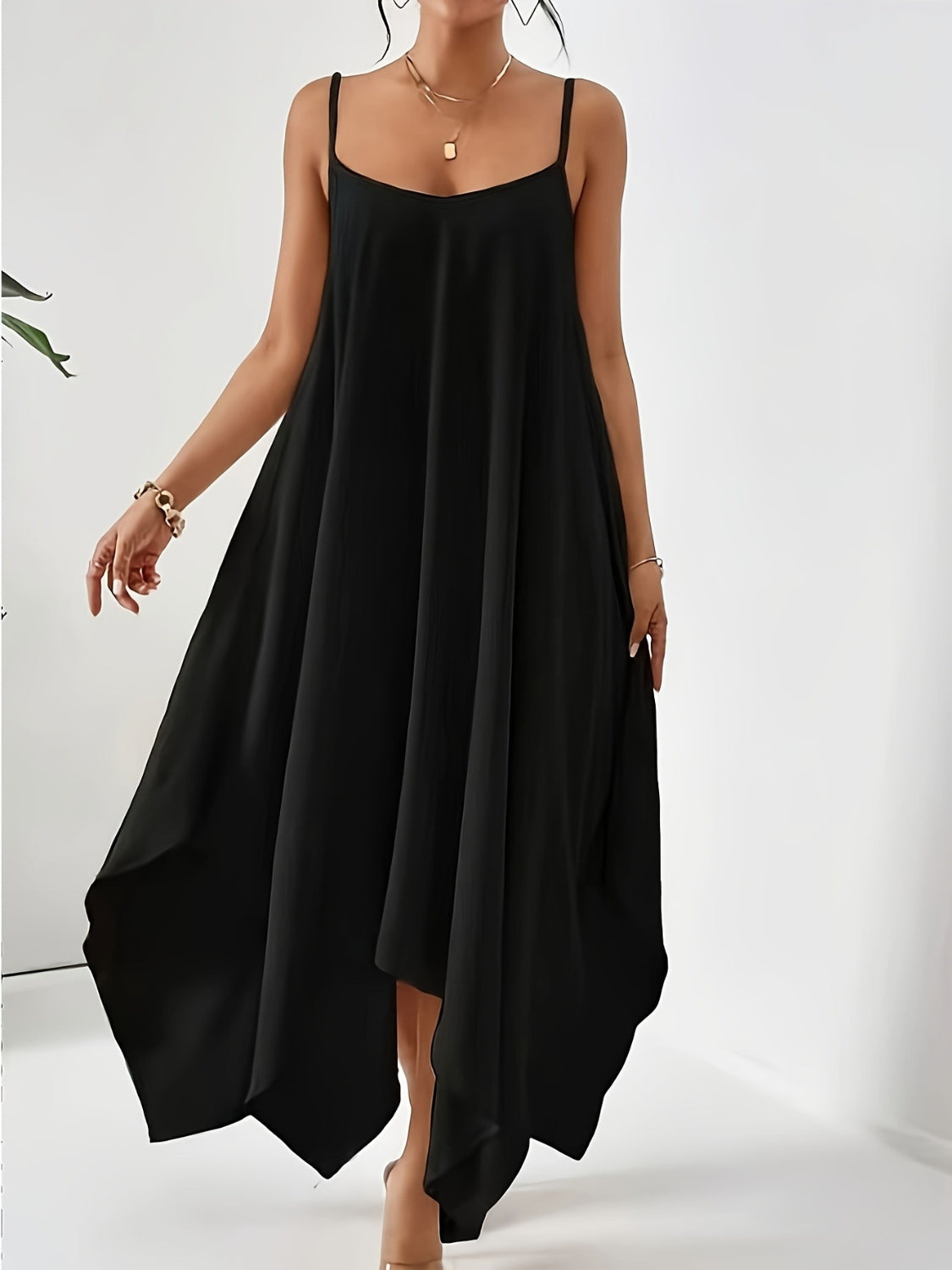 Draped Midi Cami Dress