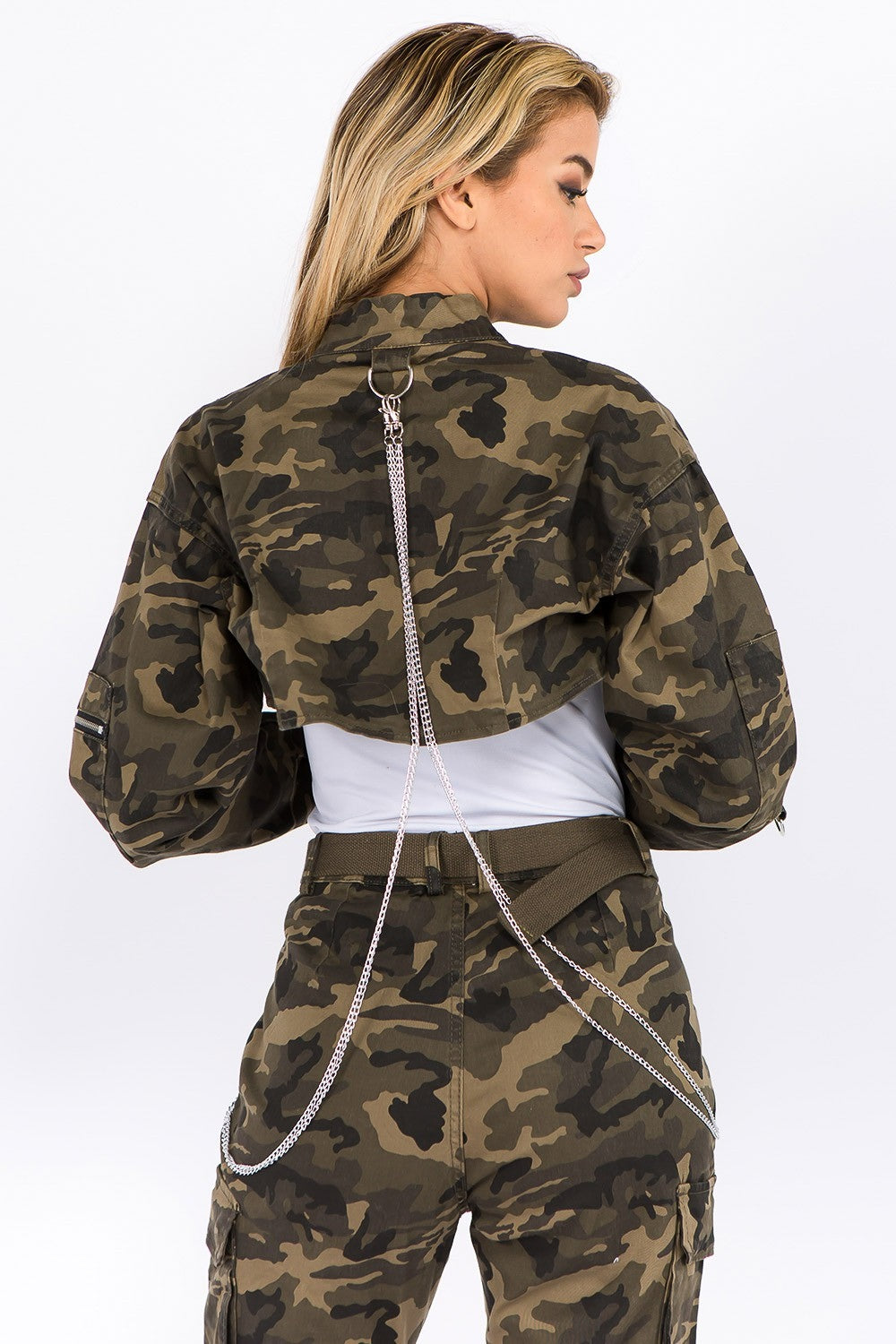 American Bazi Camouflage Cropped Jacket