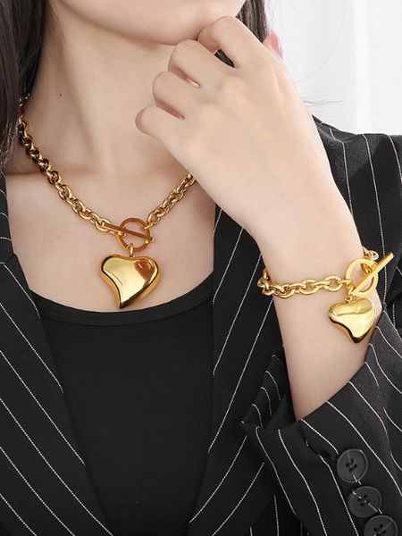 Love Me Not Buckle Necklace Bracelet Set