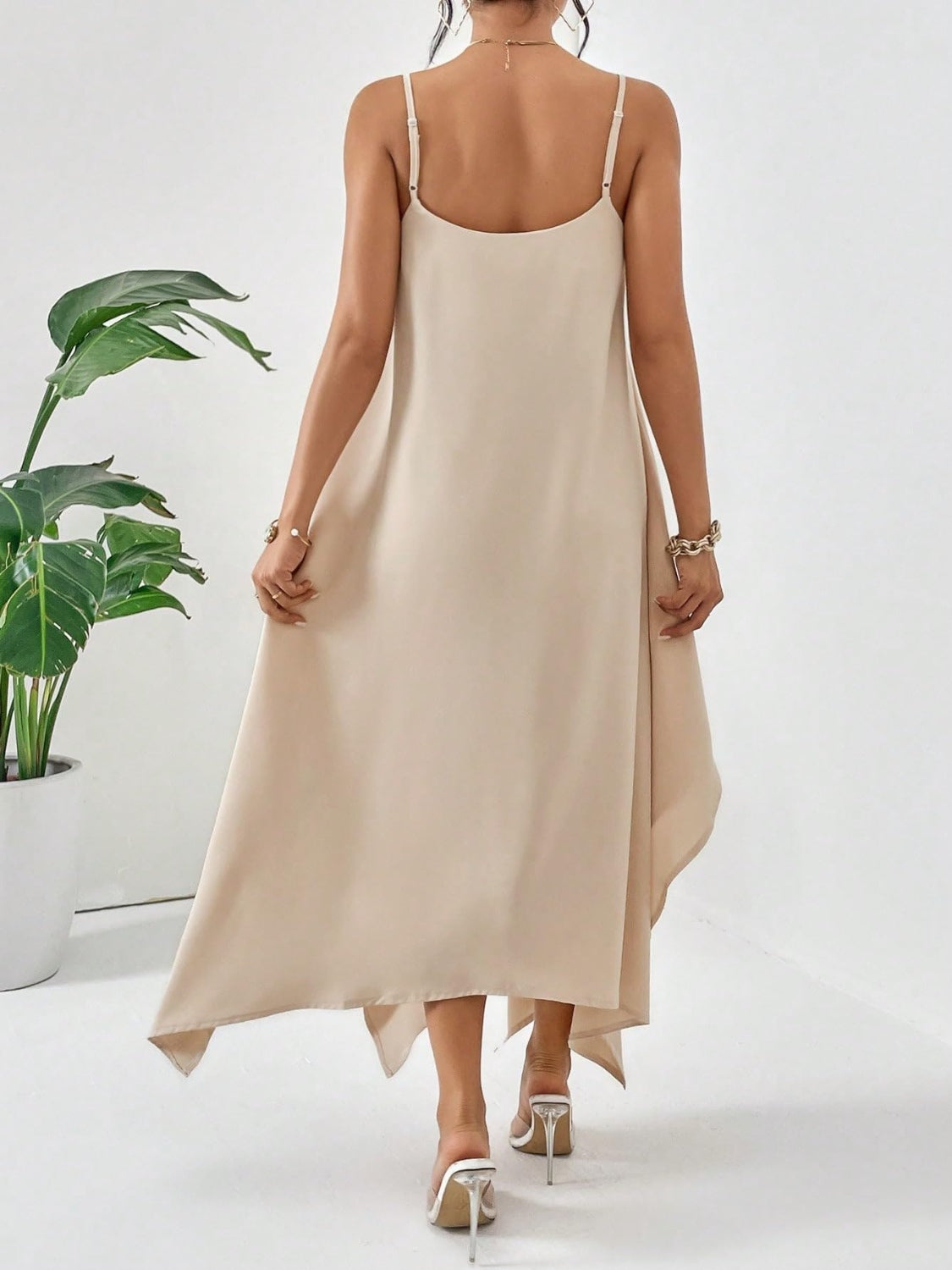 Draped Midi Cami Dress