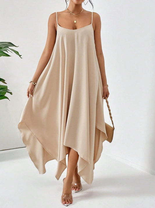 Draped Midi Cami Dress