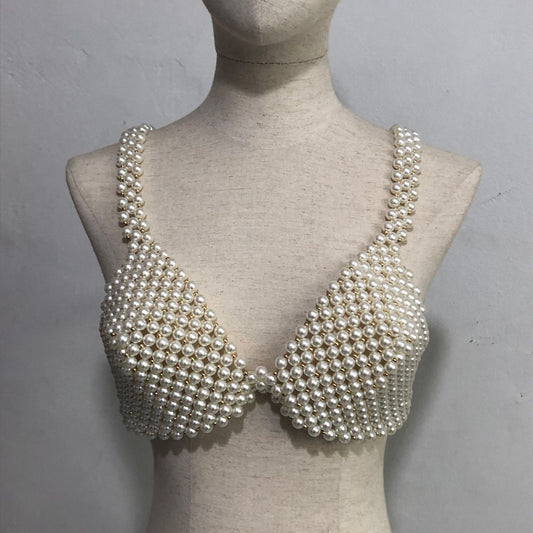 Pearl Bra Handmade Beaded Chest Accessories