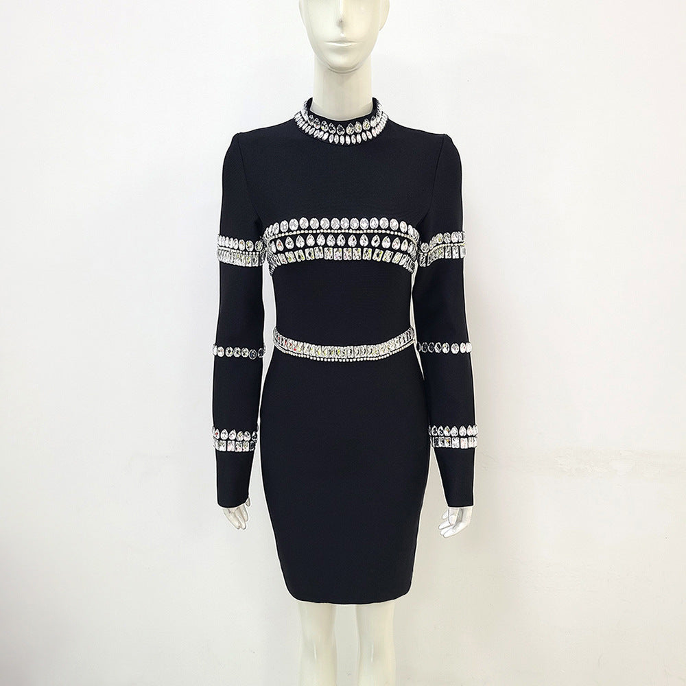 Rhinestone Bodycon Sheath Party Dress