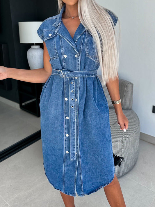 Denim Button Down Dress