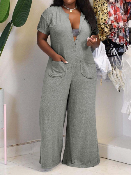 Lala Casual Wide-Leg Loose Jumpsuit