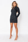 Black Denim Mini Dress