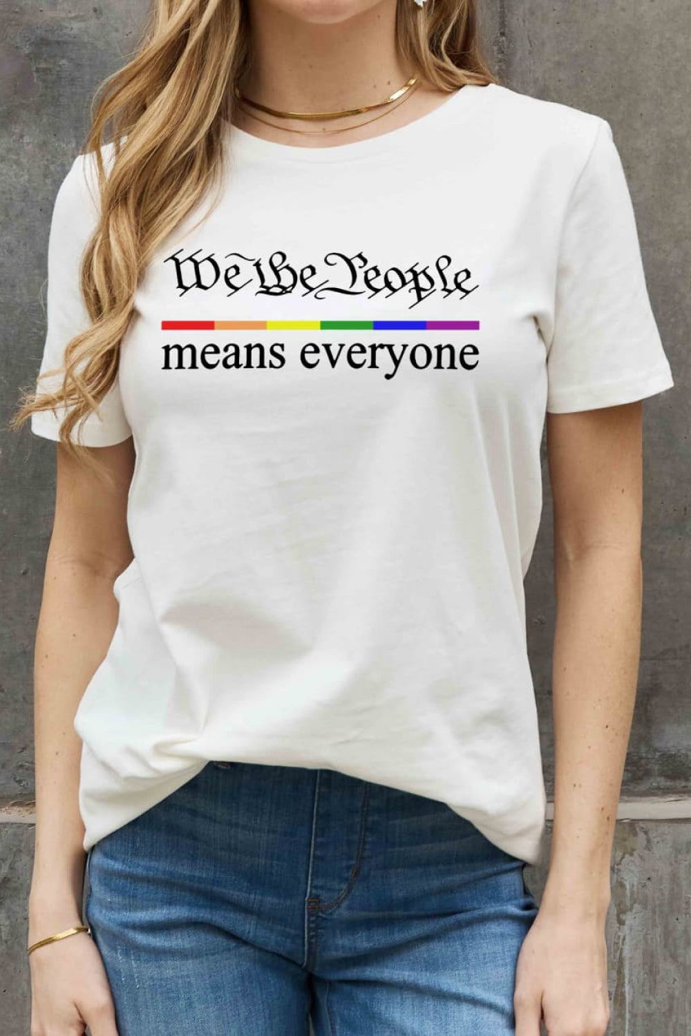 We The People Graphic Cotton Tee