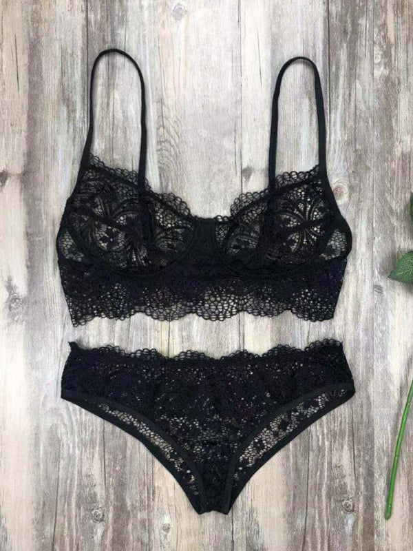 Eyelash Lace Lingerie Set