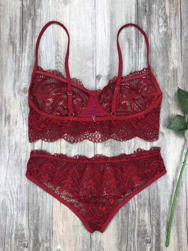 Eyelash Lace Lingerie Set