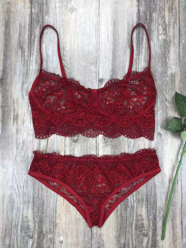 Eyelash Lace Lingerie Set