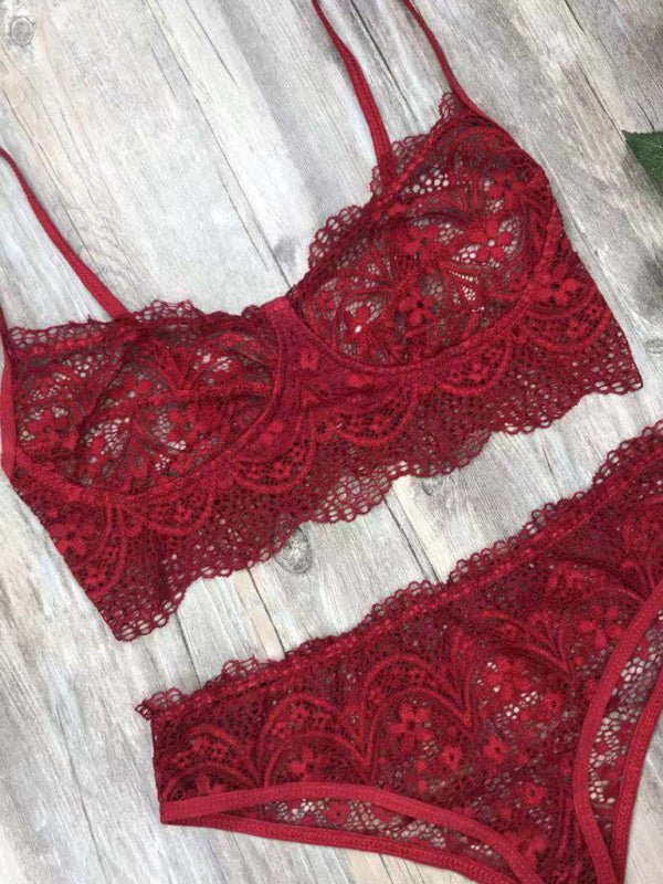 Eyelash Lace Lingerie Set