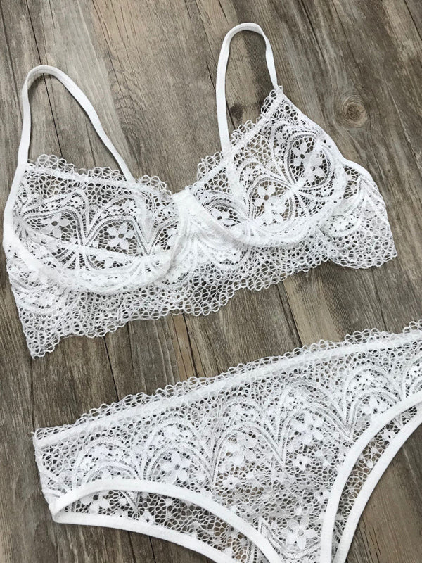 Eyelash Lace Lingerie Set