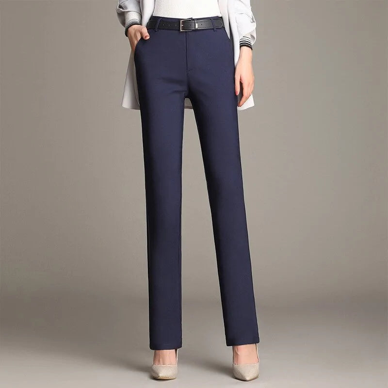 Straight Leg Office Trousers