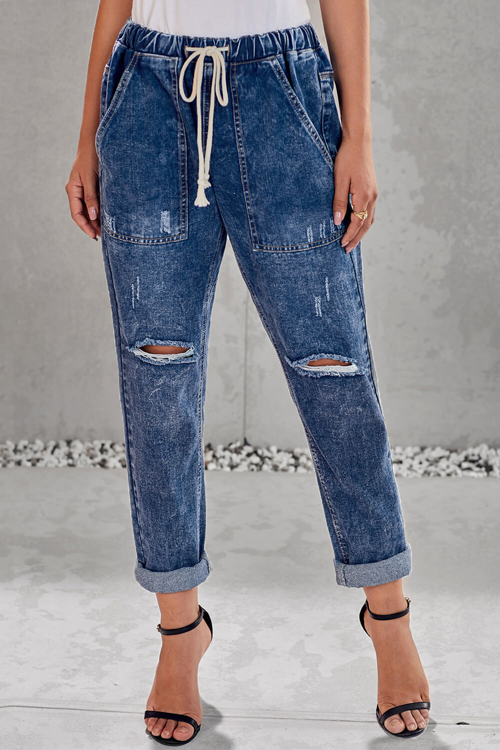 Denim Joggers Womens 