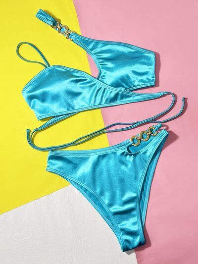 Turquoise Crisscross Bikini Set