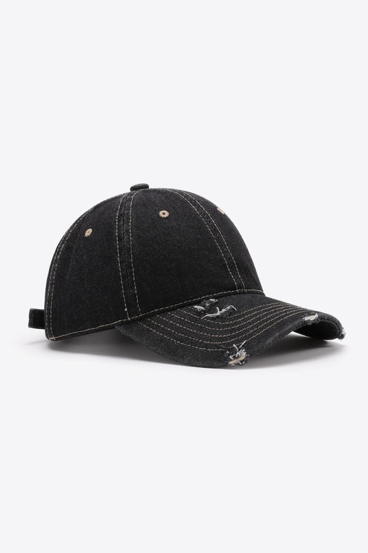 black baseball cap