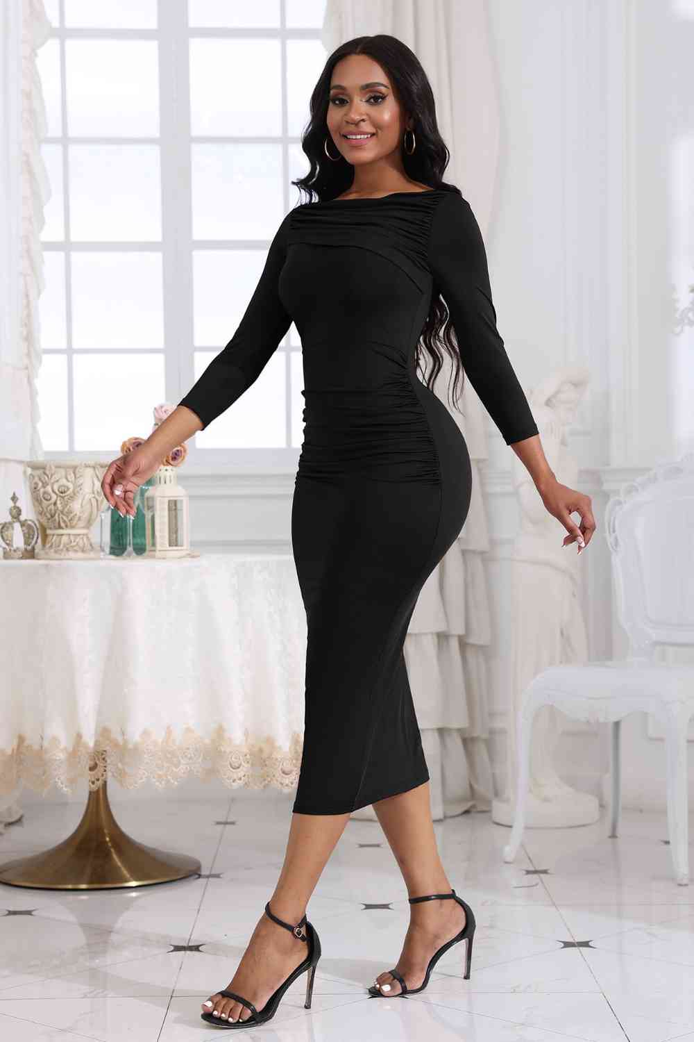 a line midi dress