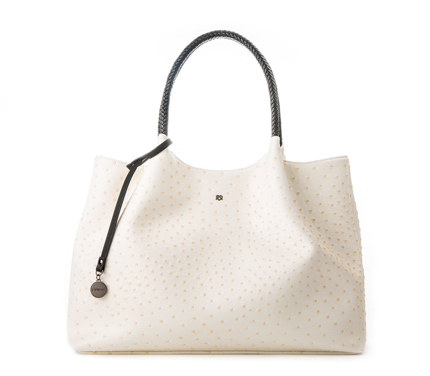 White Vegan Leather Tote Bag