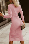 long sleeve midi dress