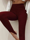 ribbed flare leggings