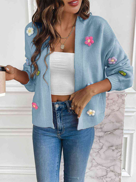 women's floral cardigan