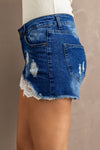 Distressed Denim Shorts