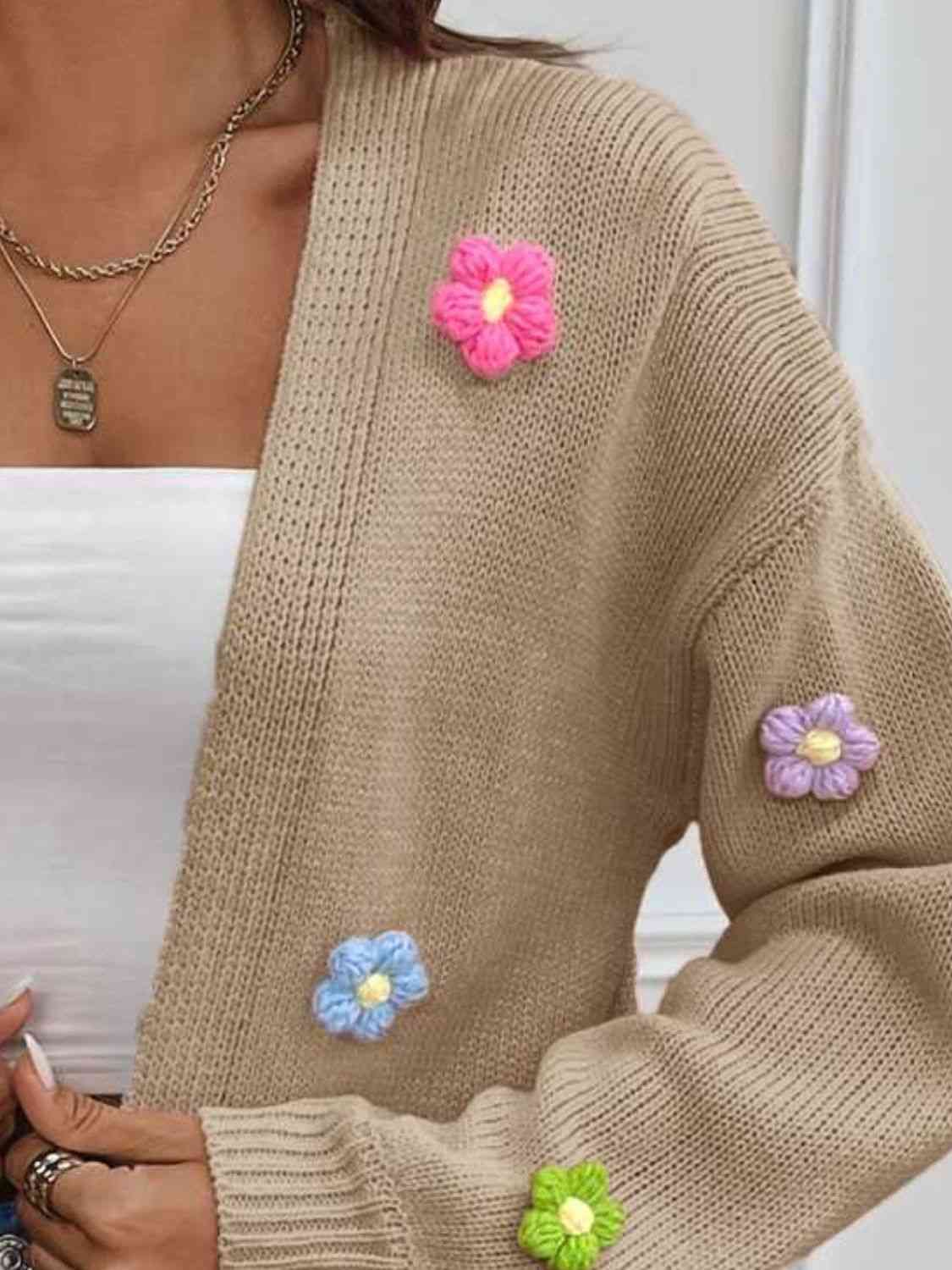 women's floral cardigan