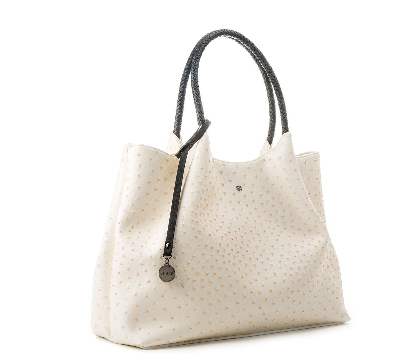 White Vegan Leather Tote Bag