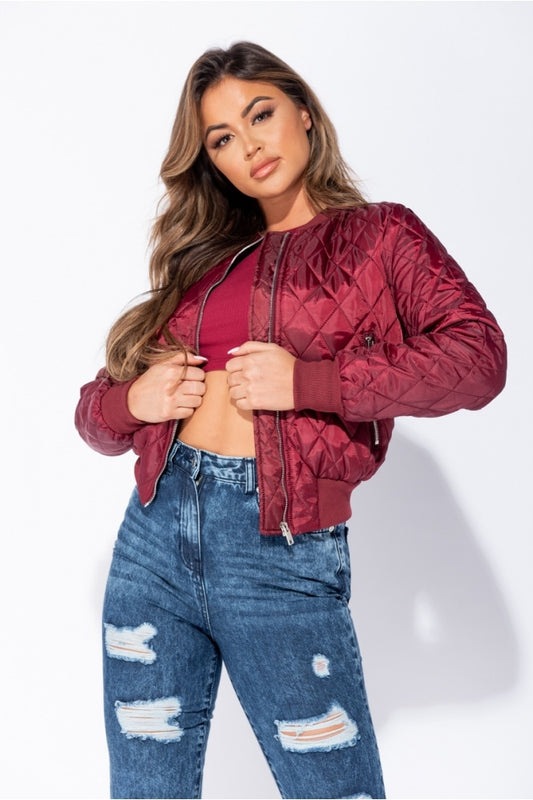 red bomber jacket